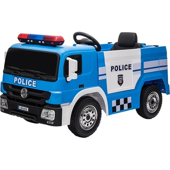 ROLLZONE Police Truck 12V - Детска акумулаторна полицейска кола, Синя, EVA гуми (SX1818-blue)