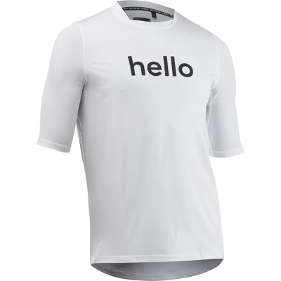 Northwave Мъжка фланелка с дълъг ръкав за колоездене Northwave Bomb Hello Goodbye Jersey Long Sleeve Cycling jersey - White (056-3992-0114)