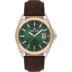 Daniel Klein DK. 6.14206-5 - мъжки часовник, кварцов, 42 mm, зелен циферблат, 5 ATM, кафява кожа Часовници