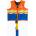 AQUASTIC Спасителна жилетка AQUASTIC Junior orange/blue