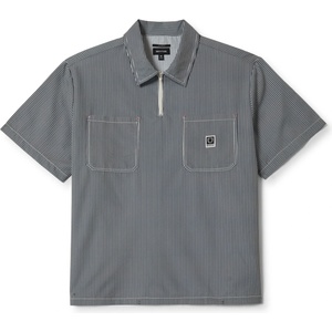 Brixton Мъжка риза с копчета Brixton Journey Lightweight S/S Woven Shirt - Navy / White Stripe - размер XXL (033-3014-0215)