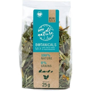 Bunny Nature Bunny Botanicals Sušená bylinková zmes pre hlodavce MINI Mix s trebuľkou a slezom 25 g