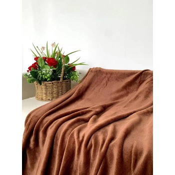 Textilomanie Mikroplyšová deka soft hnedá 200x220