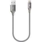Ttec Кабел ttec - AlumiCable, USB-A/Lighting, 0.3 m, сив (8694470694771)