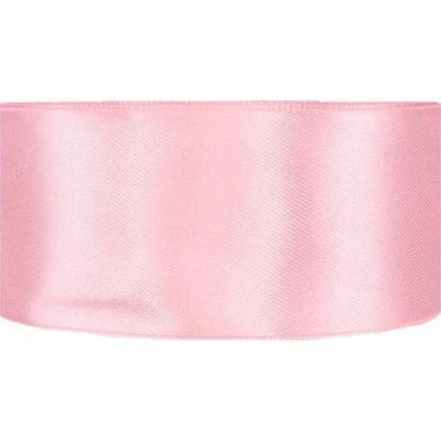 Saténová stuha oboustranná 25m x 38mm sladká růžová