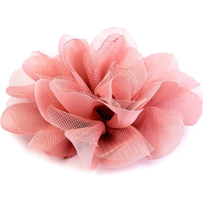 Prima-obchod Šifónový květ Ø8 a 9 cm, barva 7 (9 cm) pudrová tmavá
