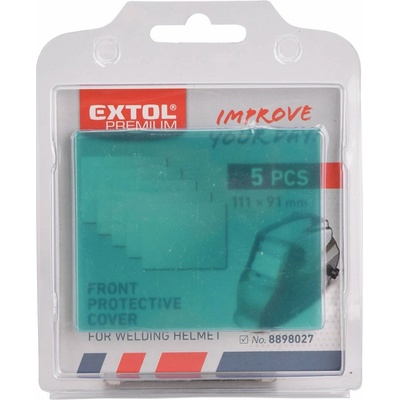 EXTOL PREMIUM Kryt náhradný pre zváraciu kuklu, 5ks, 111 x 91 mm 8898027A