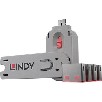Lindy USB портове 4xрозов с ключ (40450)