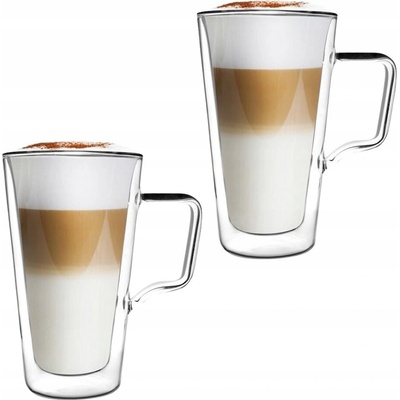 Design Vialli Diva 2 sklenic na latte s dvojitou stěnou 350 ml