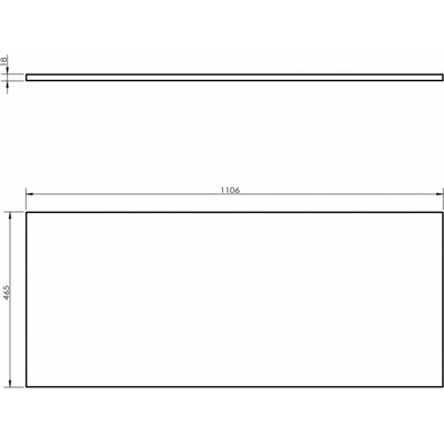Mexen doska 110 cm biely lesk 91AXX-1104-464-18-00