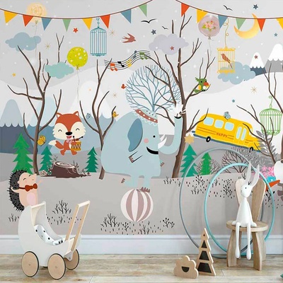 Art gift Тапет за детска стая - Училище в гората