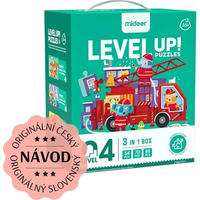 Mideer LEVEL UP! 04 Dopravní prostředky 3v1 54 70 a 88 dílků