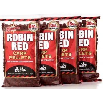 Dynamite Baits pelety Pre-Drilled Robin Red 900 g 20 mm
