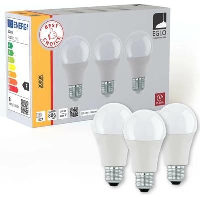 Eglo LED žárovka E14 P45 4,9W 470lm 3000K 45 x 78 mm opálová 3 ks