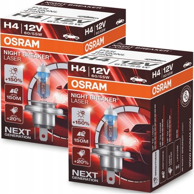 Osram Night Breaker Laser 64193NL-HCB H4 P43t 12V 60/55W