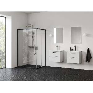 RAVAK Blix II - Душова врата NBLRV2K-80, 80x195 см, черна/прозрачно стъкло 1XM40300Z1 (1XM40300Z1)