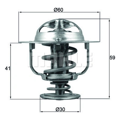 Termostat, chladivo MAHLE TX 177 82D