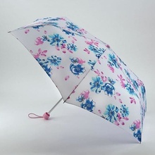 Fulton superslim 2 Pastel Petals L553 dámský skládací deštník bílý