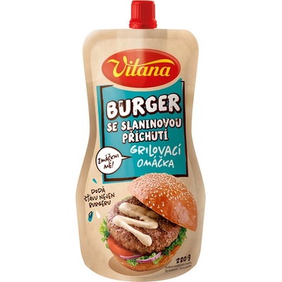 Vitana Burger se slaninovou příchutí grilovací omáčka 220g