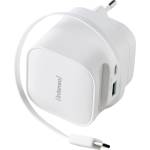 Intenso Интензивно компактно бързо зарядно устройство 65w usb-c/usb-a, бяло 7806522 (7806522)