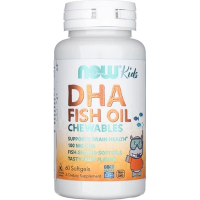 Now Foods DHA Kids Chewable Omega-3 100 mg 60 žvýkacích kapsúl