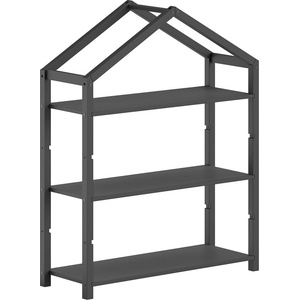 Vipack Антрацитна детска библиотека от масивен бор 111x141x40 cm Dallas - Vipack (DABI1480)