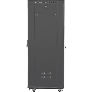 Lanberg rack cabinet 19" free-standing 37U/600x800 (flat pack) with glass door lcd black v2 (FF01-6837-12BL)