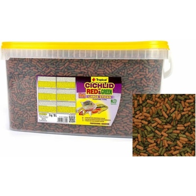 Tropical Cichlid Red&Green Large Sticks 250 ml/75 g