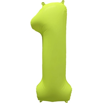 Amscan Fóliový balón narozeninové číslo 1 Neon žlutá 86 cm