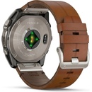 Garmin Fenix 8 AMOLED 51mm Sapphire Titanium Black/Chestnut Leather Strap 010-02905-40