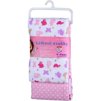 T-tomi Látkové osušky 80 x 100 cm 2 ks Pink snails / růžoví šneci