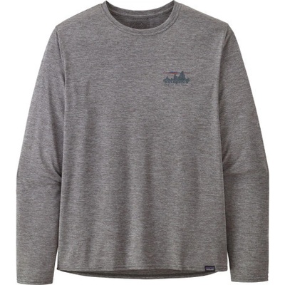 Patagonia LONG SLEEVED CAPILENE COOL DAILY GRAPHIC shirt šedá
