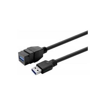 VivoLink Keystone Black USB3.0 A-Female to USB3.0 A-Male