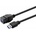 VivoLink Keystone Black USB3.0 A-Female to USB3.0 A-Male