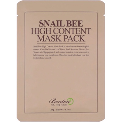 Benton Snail Bee High Content Mask Pack - Маска с охлювена слуз и пчелен отрова 1бр