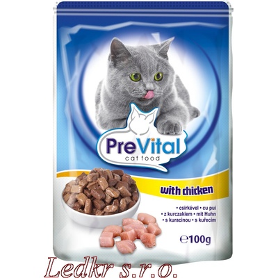 PreVital Cat s kuřecím v omáčce 100 g