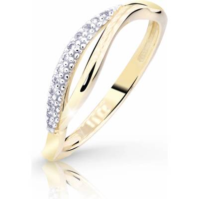 Cutie Jewellery gold Designově dámský prsten Z8054 ze zlata se zirkony Žlutá