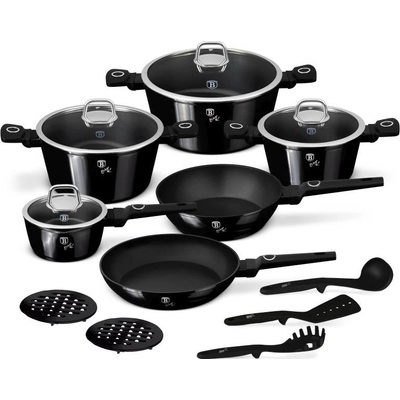 BERLINGERHAUS Sada nádobí s titanovým povrchem 15 ks Black Vantage Collection BH-8232 – Hledejceny.cz