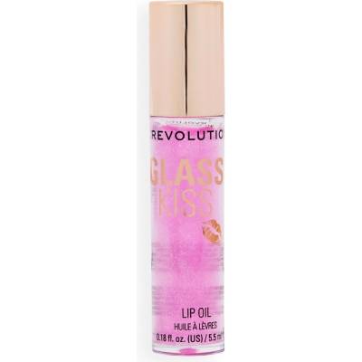 Revolution Glass Kiss trblietavý olej na pery Enchanted Purple 5,5 ml