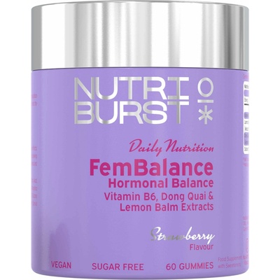 Nutriburst Daily Nutrition FemBalance žuvacie mäkké tobolky pre ženy príchuť Strawberry 60 ks