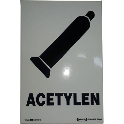 Tabulka s nápisem |ACETYLEN| - samolepka A5