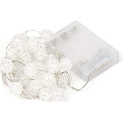 ACA Lighting LED dekoračná girlanda guličky 20 LED teplá biela farba 200 cm IP20 2x batéria AA