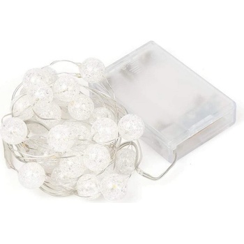 ACA Lighting LED dekoračná girlanda guličky 20 LED teplá biela farba 200 cm IP20 2x batéria AA