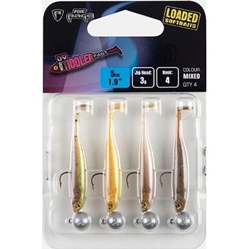 Fox Rage Ultra UV Micro Tiddler Fast Mixed Colour Loaded Lure Pack 5cm 4ks