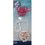 Wee Baby Комплект залъгалка и верижка Wee Baby - 0-6 м, розов (371) - ozone