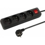 BLOW 98-766# Network extension cord pr-470wsp 4 sockets with grounding+switch 1.5m black 3x1.5mm