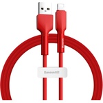Baseus USB кабел за Apple устройства с Lightning порт (100 см) - Baseus Silica Gel Lightning USB Cable (CALGJ-09) (червен) (CALGJ-09)