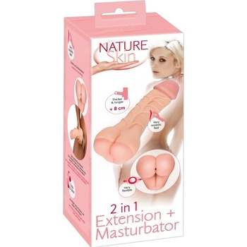 Nature Skin 2in1 Extension + Masturbator Vagina