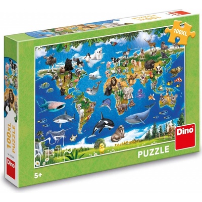 Dino Mapa zvířat 100 dílků