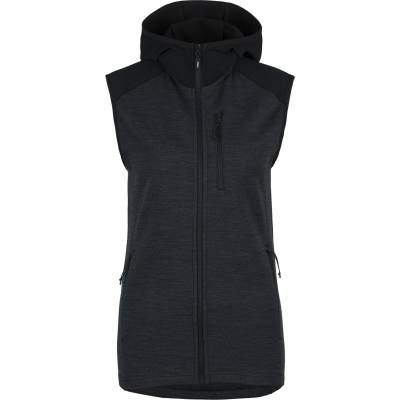 Stoic Дамски поларен елек Stoic Women's MerinoFleece335 KuolpaSt. Vest with Hood Fleece vest - Black Melange / Black (132-1239-0114)